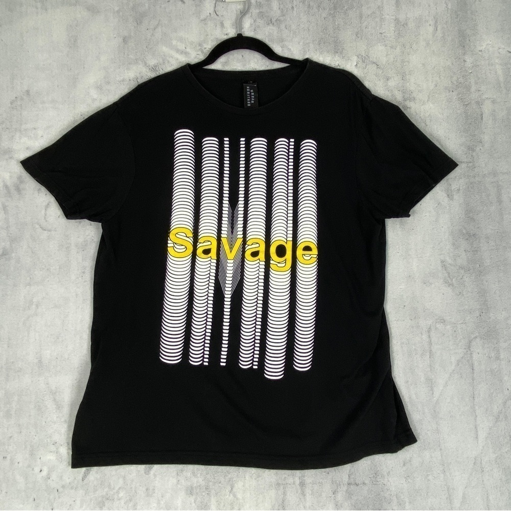 Urban Heritage Savage Tee Sz Large Cotton Black